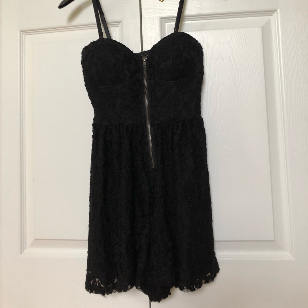 Strapless (straps optional) Black Romper